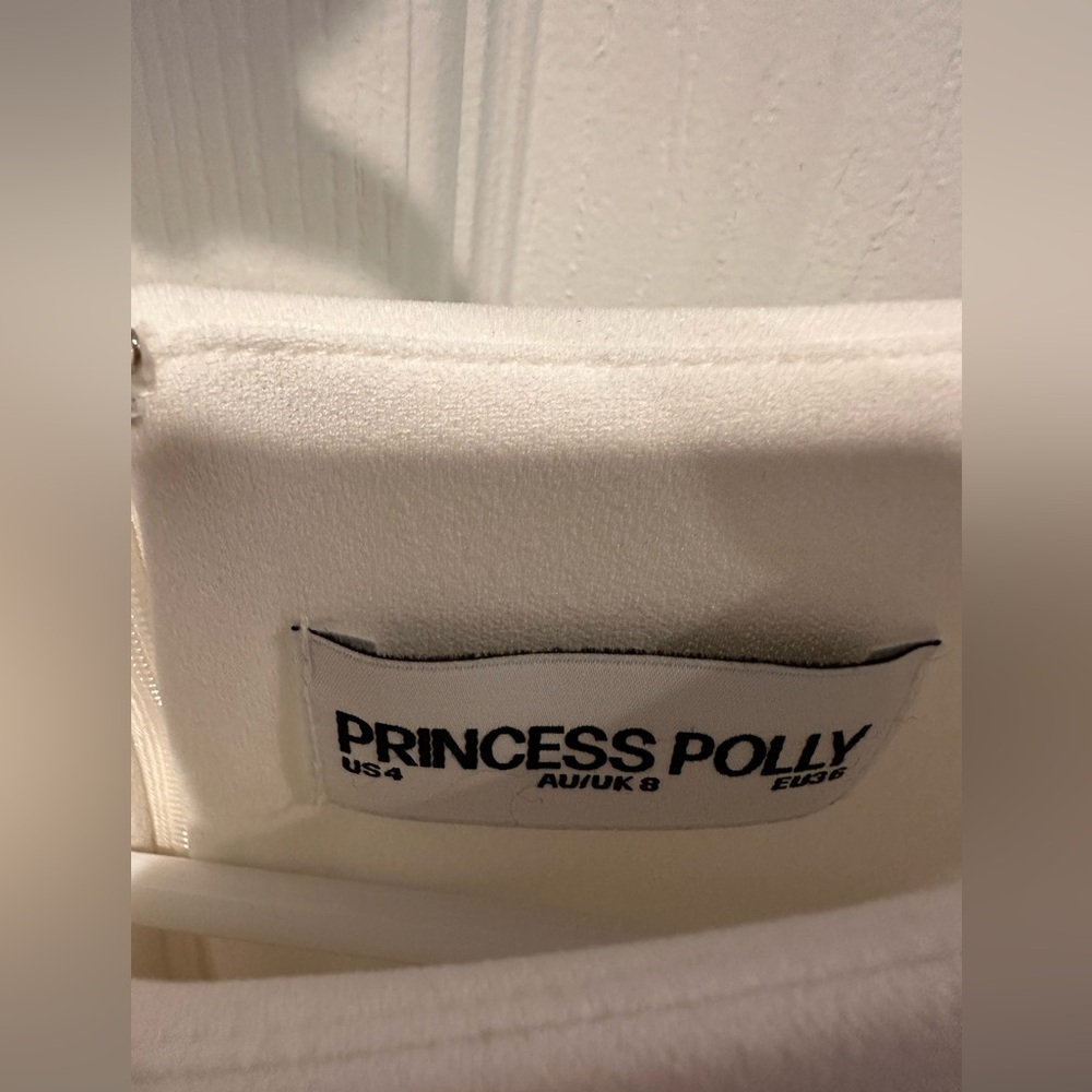 Princess Polly Anse Mini Dress White Size 4 Worn Once - Picture 10 of 11